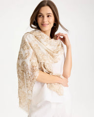 Chico's | Foiled Oblong Scarf/ Neutral
