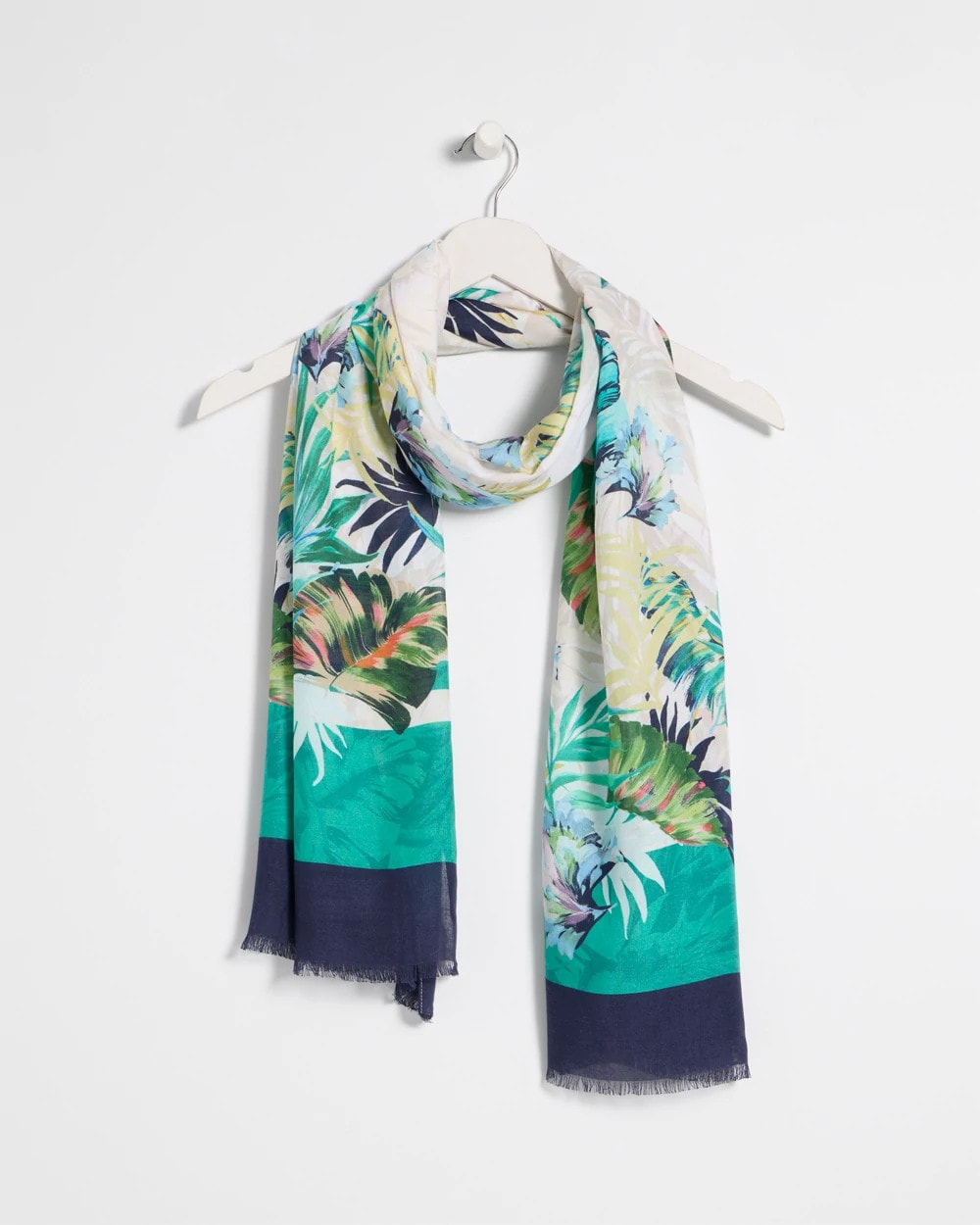 Chico's | Printed Oblong Scarf/ Topanga Green