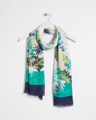 Chico's | Printed Oblong Scarf/ Topanga Green