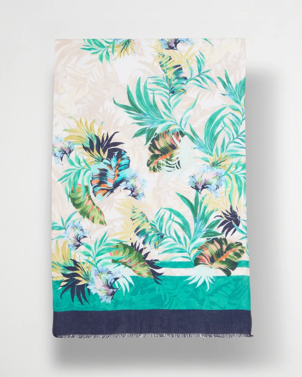 Chico's | Printed Oblong Scarf/ Topanga Green