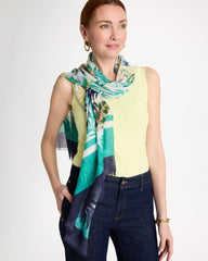 Chico's | Printed Oblong Scarf/ Topanga Green