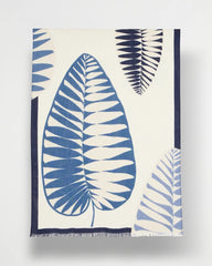 Chico's | Palm Frond Oblong Scarf/ Passport Blue