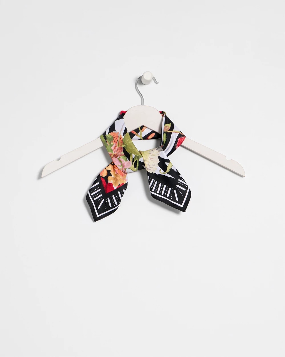 Chico's | Tropical Square Scarf/ Black