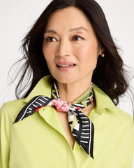 Chico's | Tropical Square Scarf/ Black