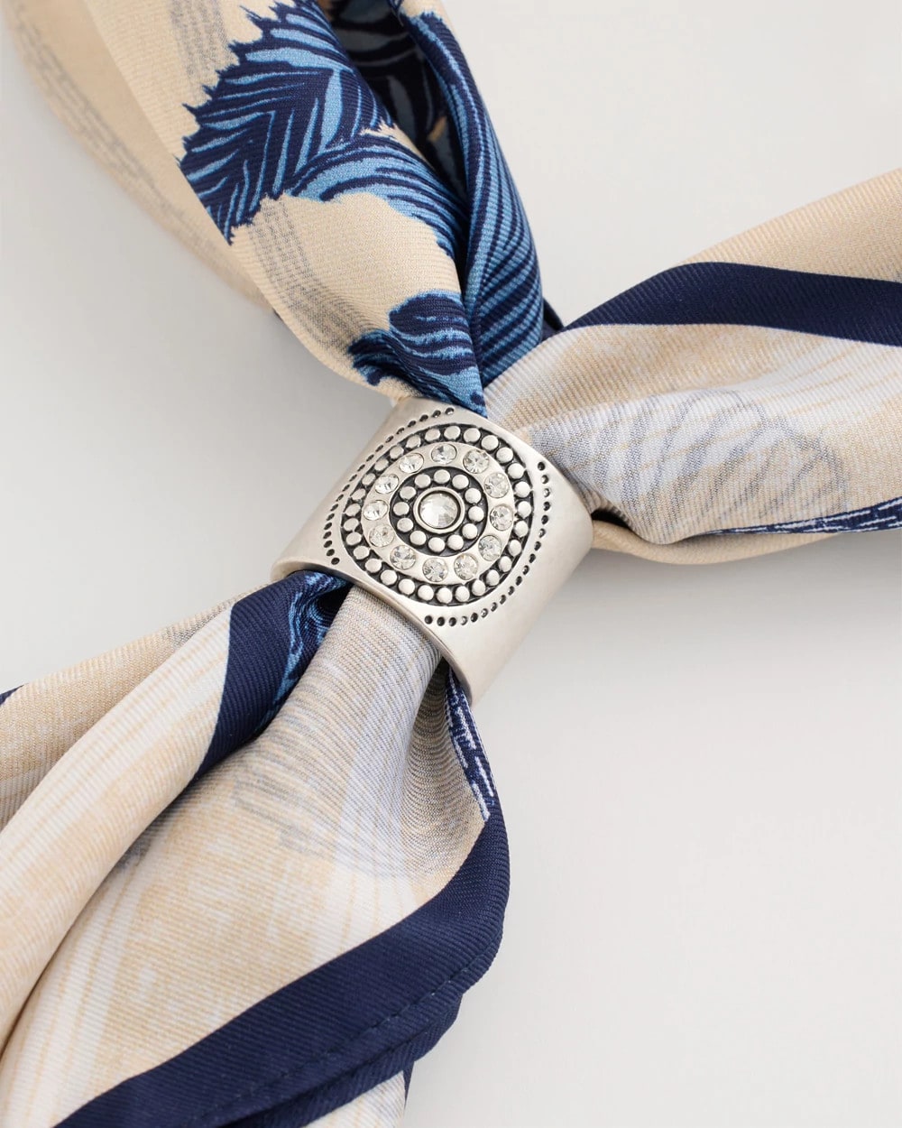 Chico's | Medallion Motif Scarf Ring/ Silver