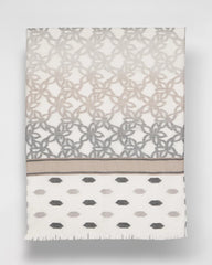 Chico's | Neutral Paisley Polka Dot Oblong Scarf/ Neutral