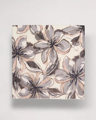 Chico's | Foiled Floral Oblong Scarf/ Neutral