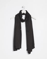 Chico's | Floral Burnout Oblong Scarf/ Black