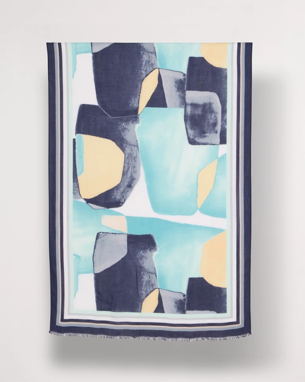 Chico's | Artisanal Patch Oblong Scarf/ Passport Blue