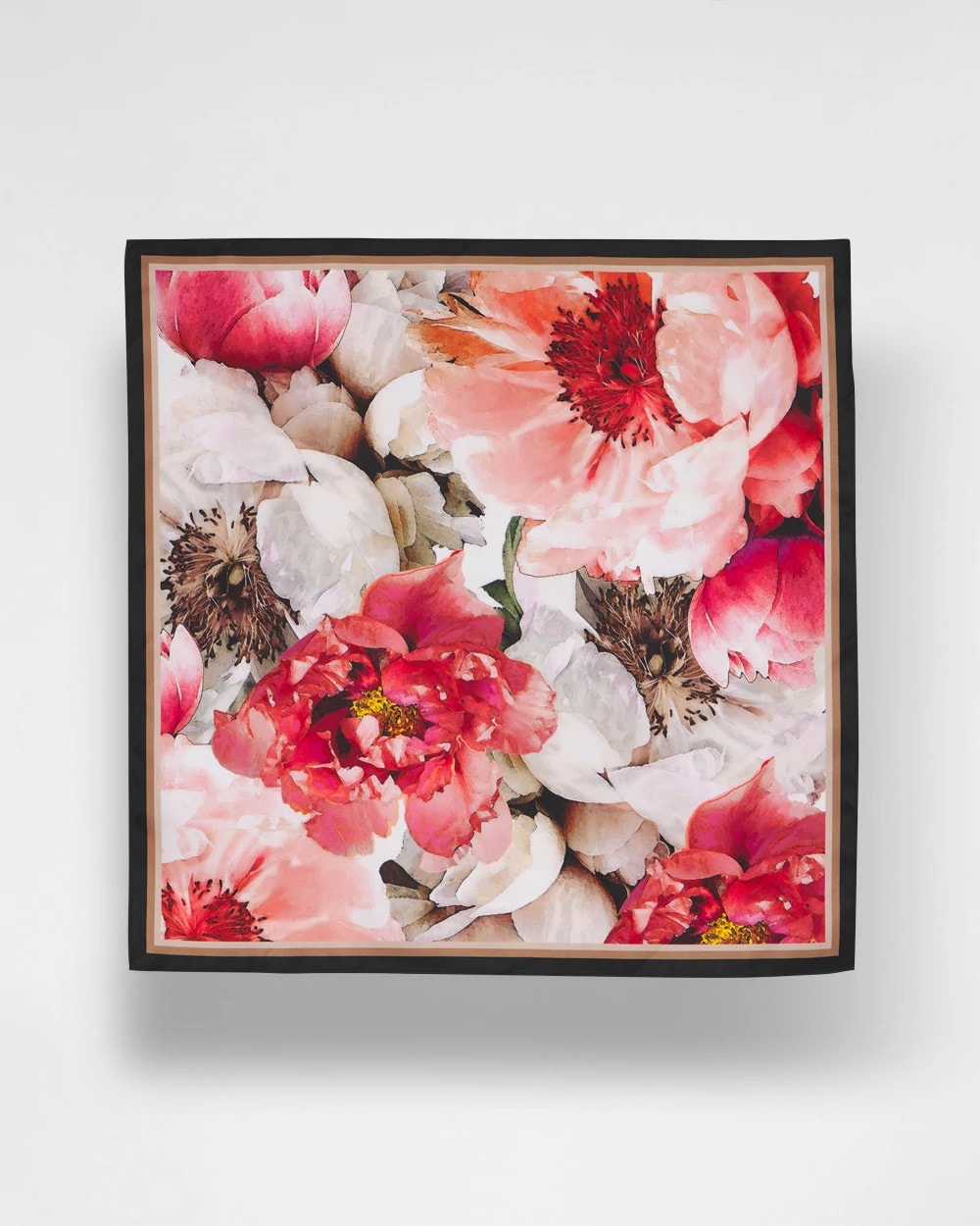 Chico's | Botanic Burst Square Scarf/ Ecru