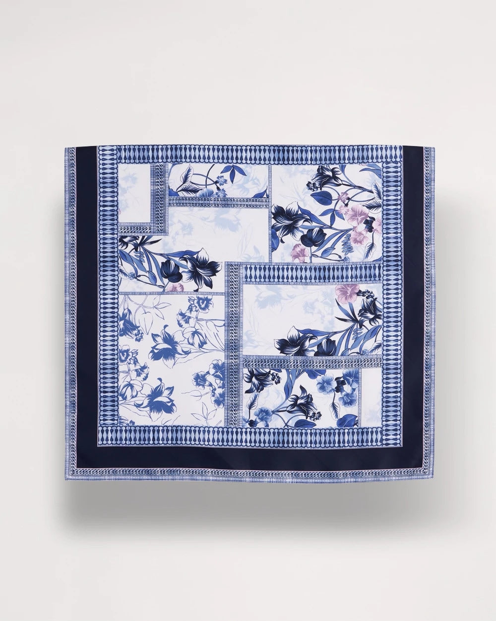 Chico's | Ellie Sprigs Square Scarf/ Amparo Blue