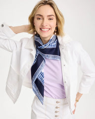 Chico's | Ellie Sprigs Square Scarf/ Amparo Blue