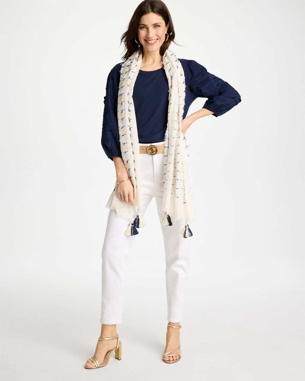 Chico's | Fringe Oblong Scarf/ Multi
