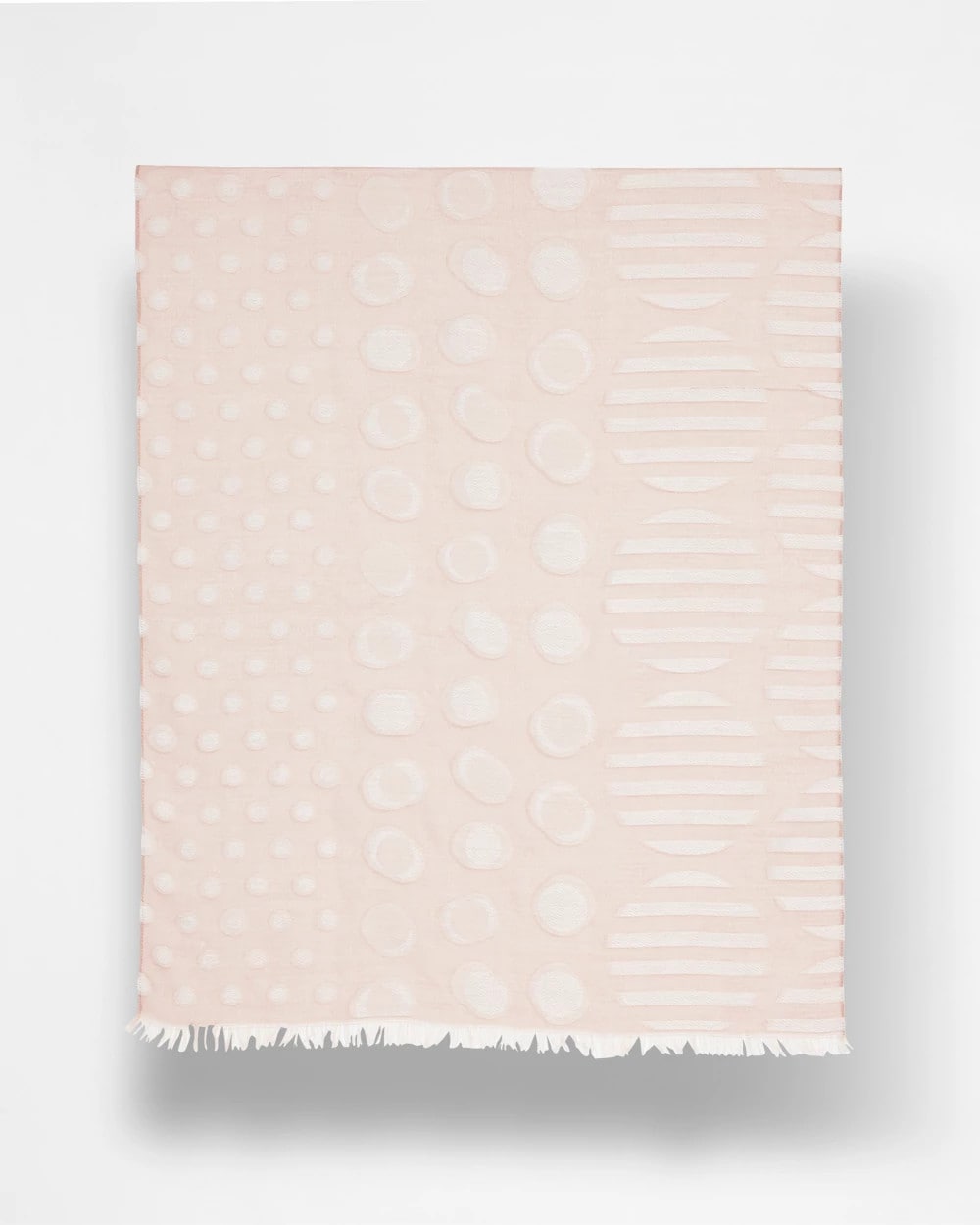 Chico's | Neutral Polka Dot Oblong Scarf/ Neutral