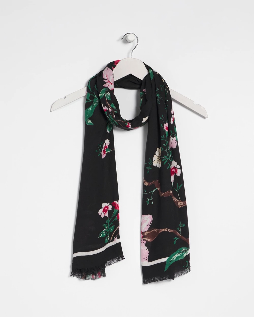 Chico's | Kyoto Bloom Oblong Scarf/ Black