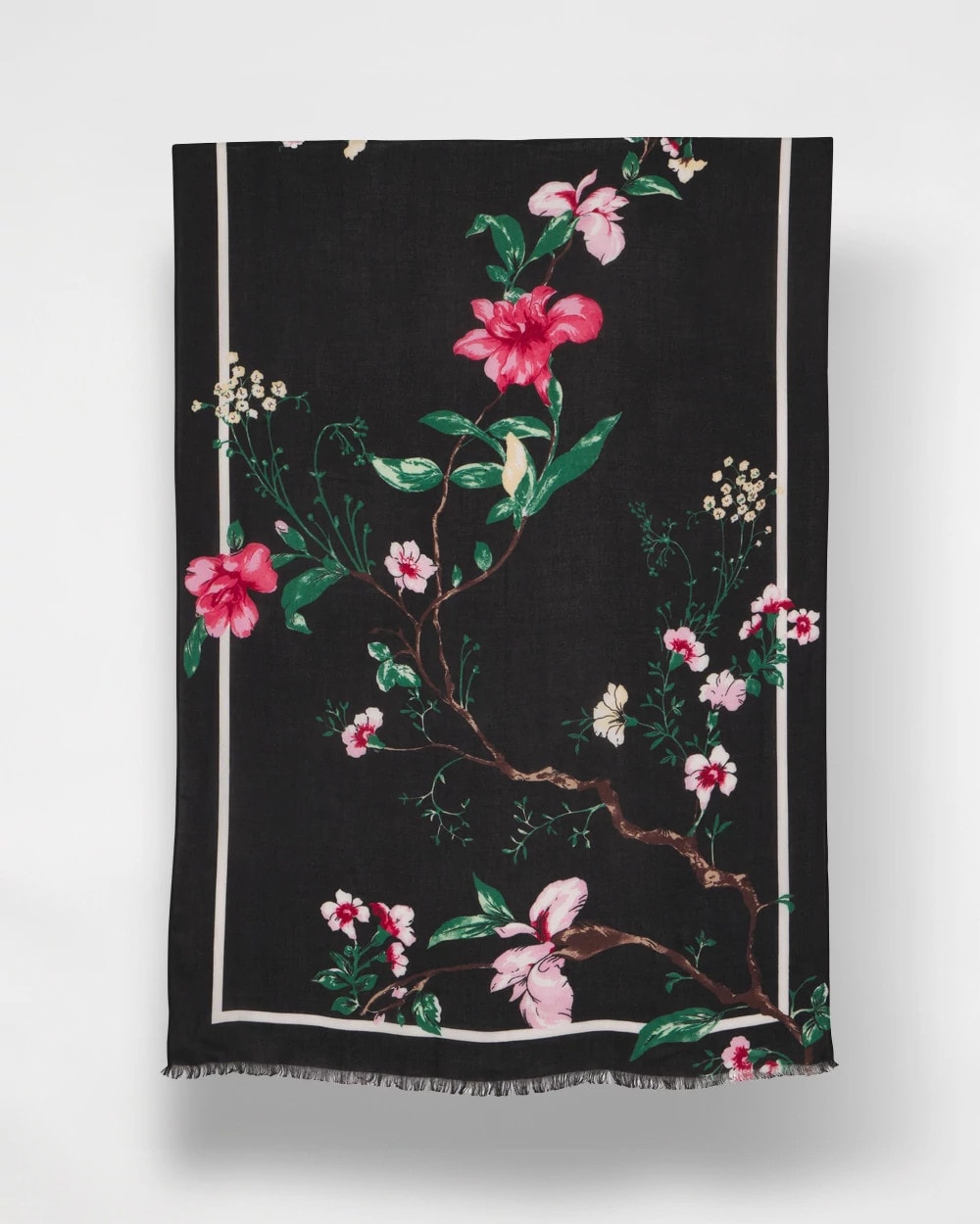 Chico's | Kyoto Bloom Oblong Scarf/ Black