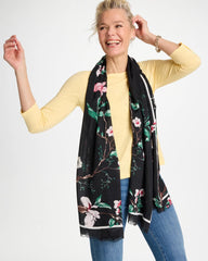 Chico's | Kyoto Bloom Oblong Scarf/ Black