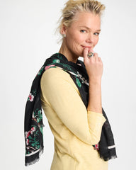 Chico's | Kyoto Bloom Oblong Scarf/ Black