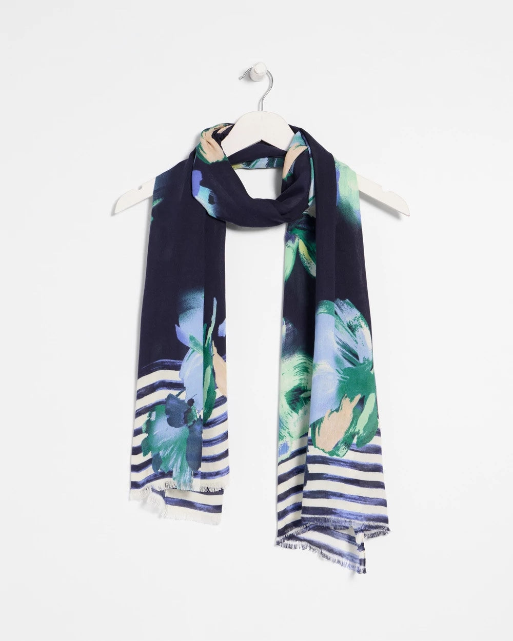 Chico's | Printed Oblong Scarf/ Passport Blue