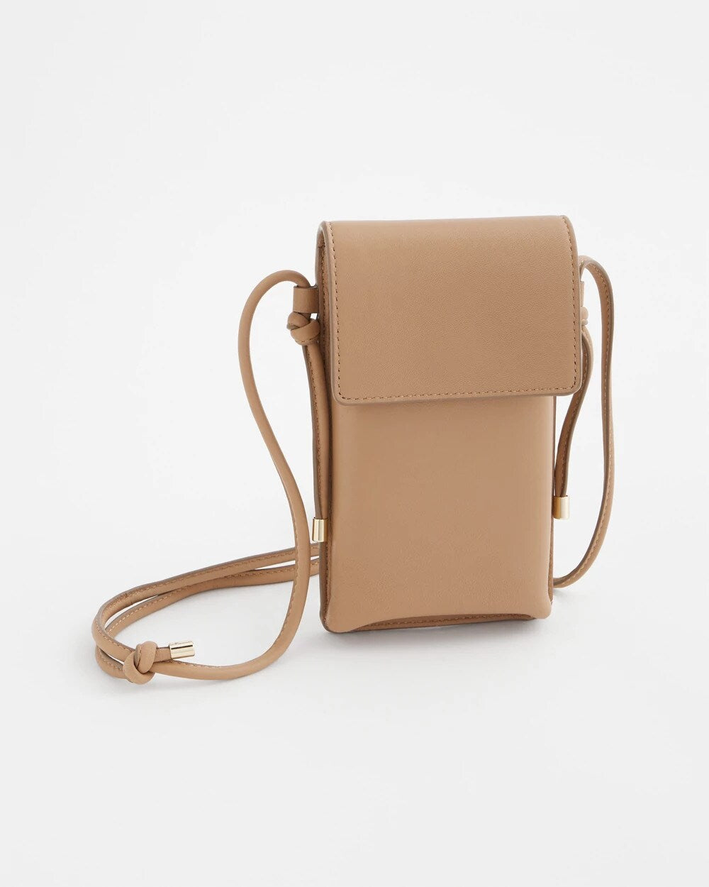 Chico's | Leather Cross Body Phone Holder Bag/ Neutral