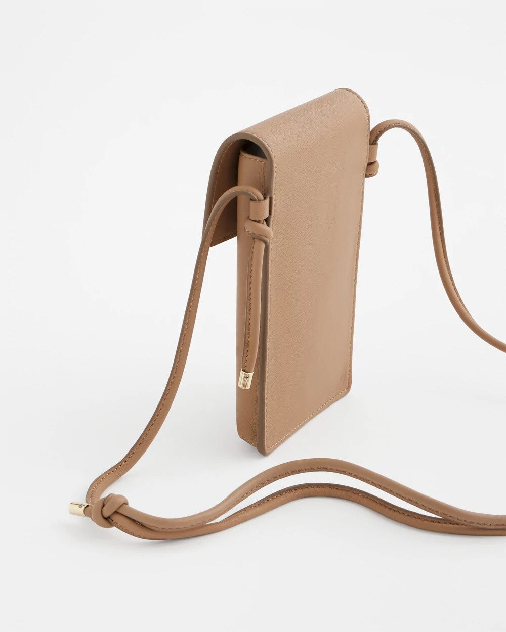 Chico's | Leather Cross Body Phone Holder Bag/ Neutral
