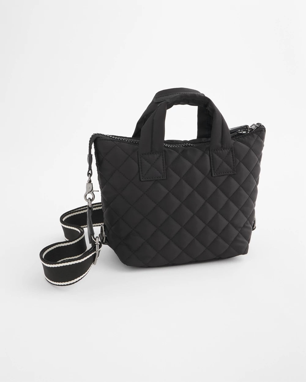 Chico's | Quilted Cross Body Sport Tote Bag/ Black