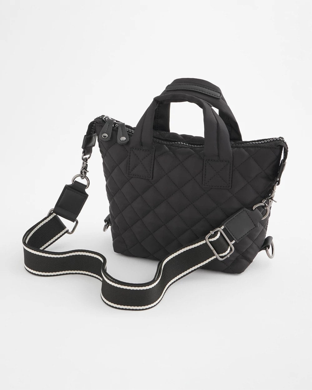 Chico's | Quilted Cross Body Sport Tote Bag/ Black