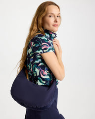 Chico's | Ripstop Crescent Crossbody Sling Bag/ Passport Blue