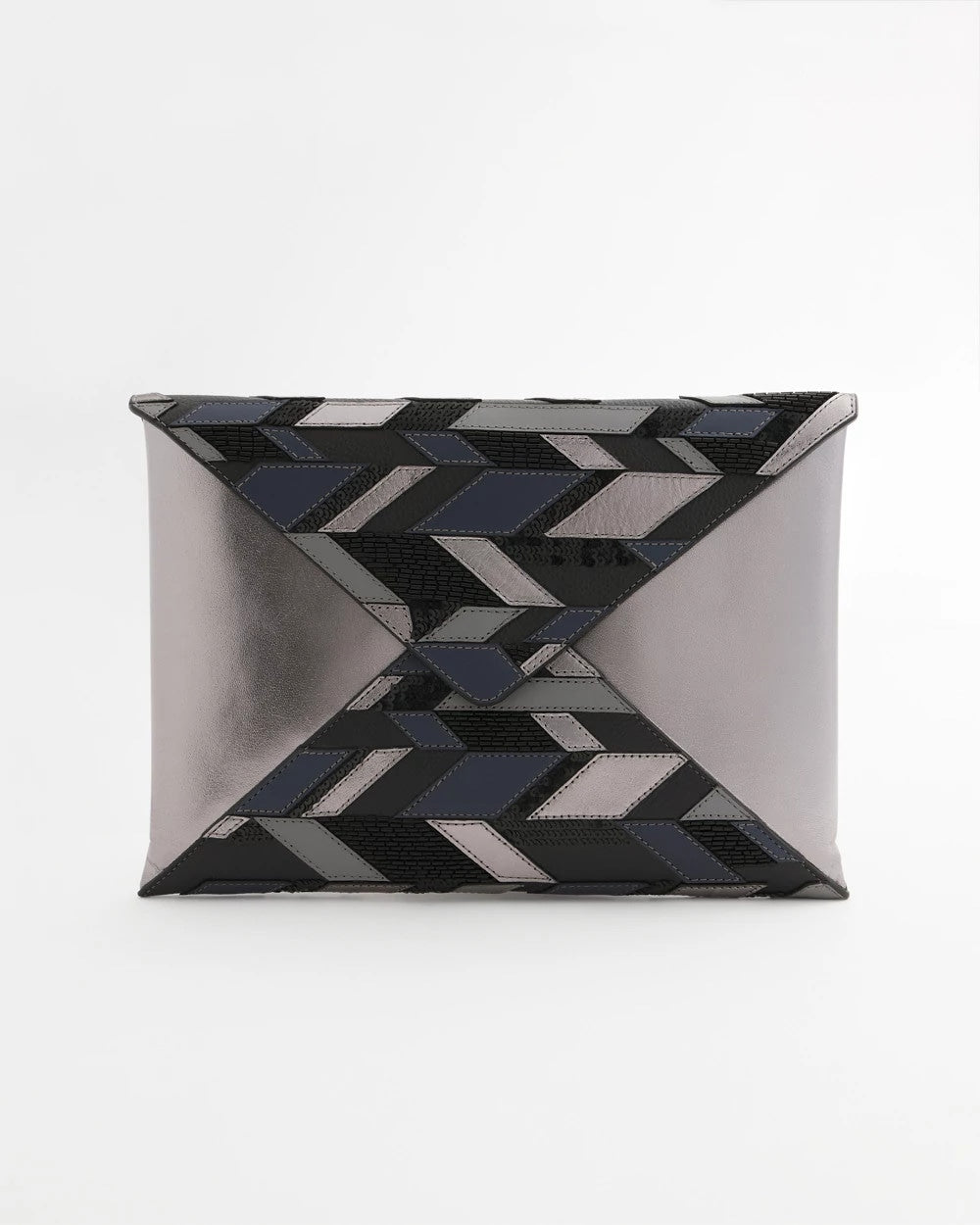 Chico's | Embellished Envelope Clutch/ Metallic