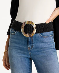 Chico's | Chico's x Romi Oz Stretch Belt/ Black