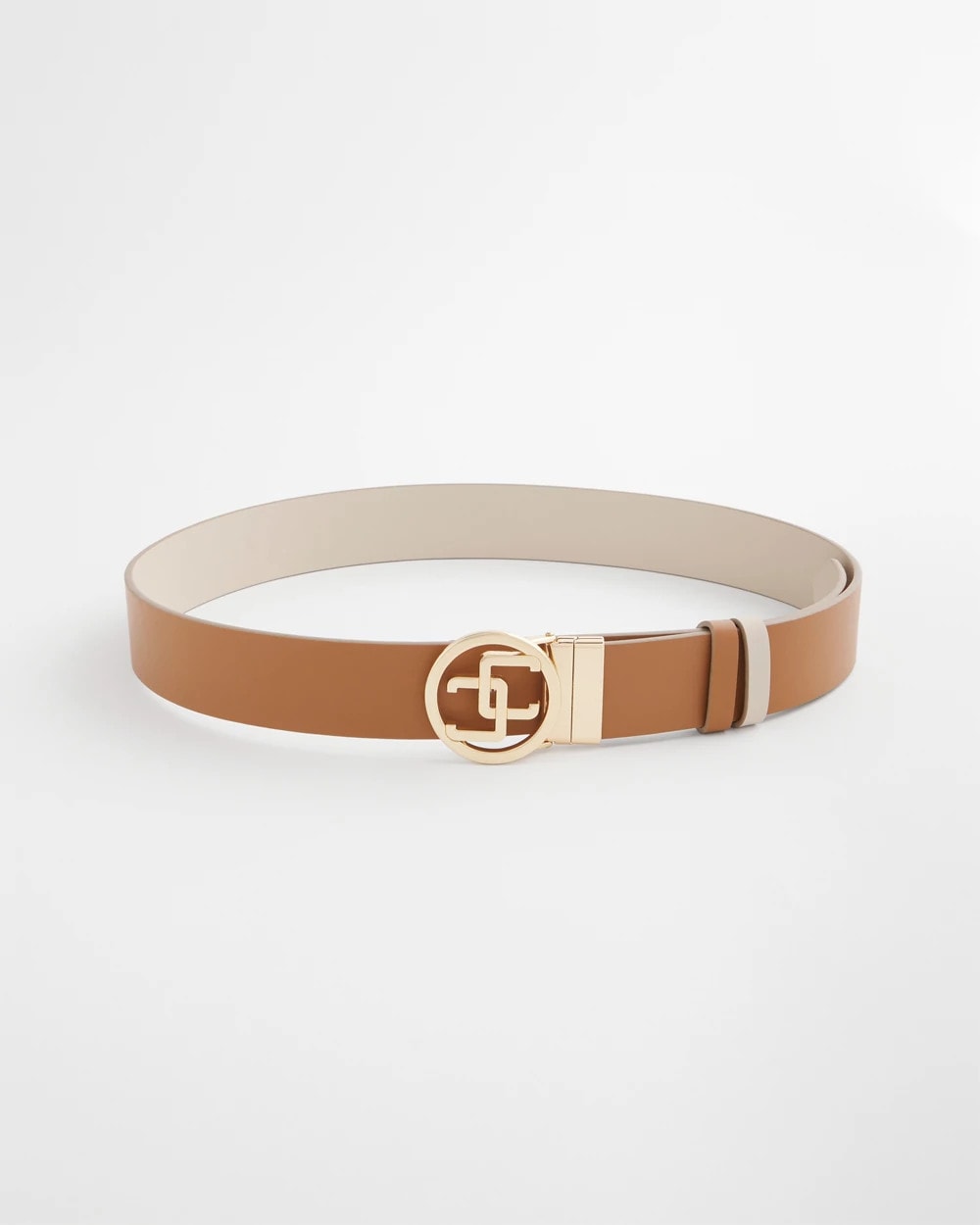 Chico's | CC Reversible Double Keeper Belt/ Neutral
