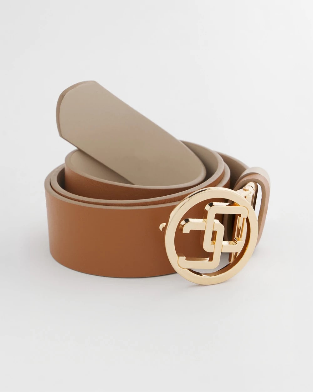 Chico's | CC Reversible Double Keeper Belt/ Neutral