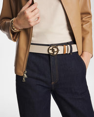 Chico's | CC Reversible Double Keeper Belt/ Neutral