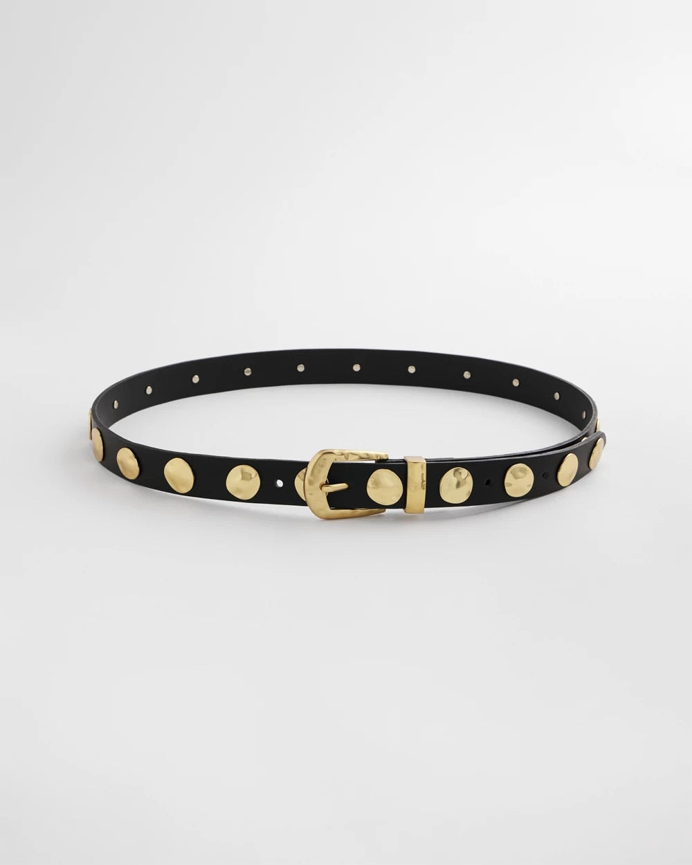 Chico's | Studded Faux Leather Trouser Belt/ Black