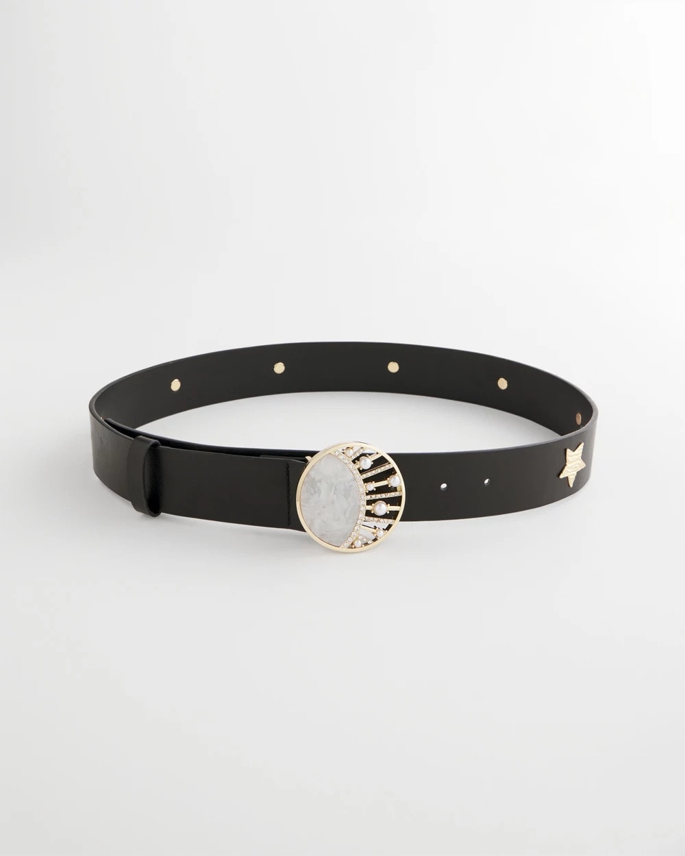 Chico's | Moon & Stars Trouser Belt/ Black