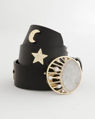 Chico's | Moon & Stars Trouser Belt/ Black