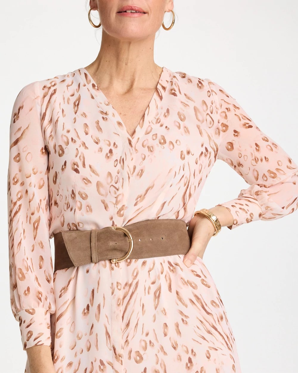Chico's | Suede Pull Through Sash Belt/ Topaz Smoke