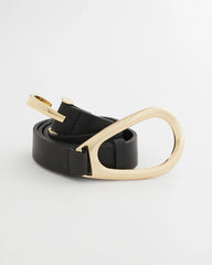Chico's | Interlock Buckle Slouch Belt/ Black