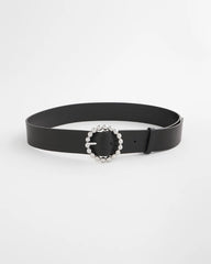 Chico's | Silver Dot Trouser Belt/ Black/Silver