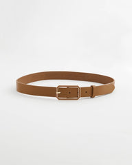 Chico's | Cognac Enamel Buckle Trouser Belt/ Brown