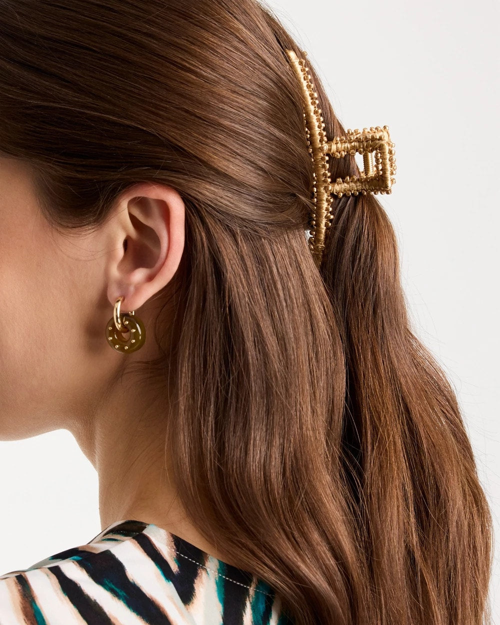 Chico's | Raffia Hair Clip/ Metallic