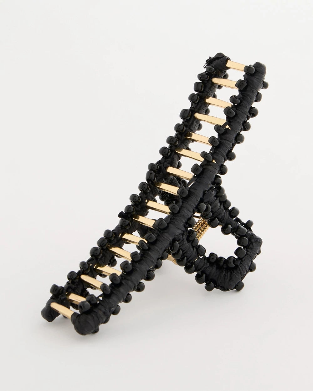 Chico's | Black Raffia Hair Clip/ Black