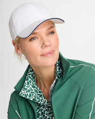 Chico's | Baseball Piping Perforated Sport Hat/ Alabaster