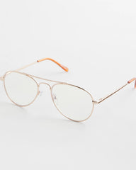 Chico's | Metal Aviator Readers/ Gold