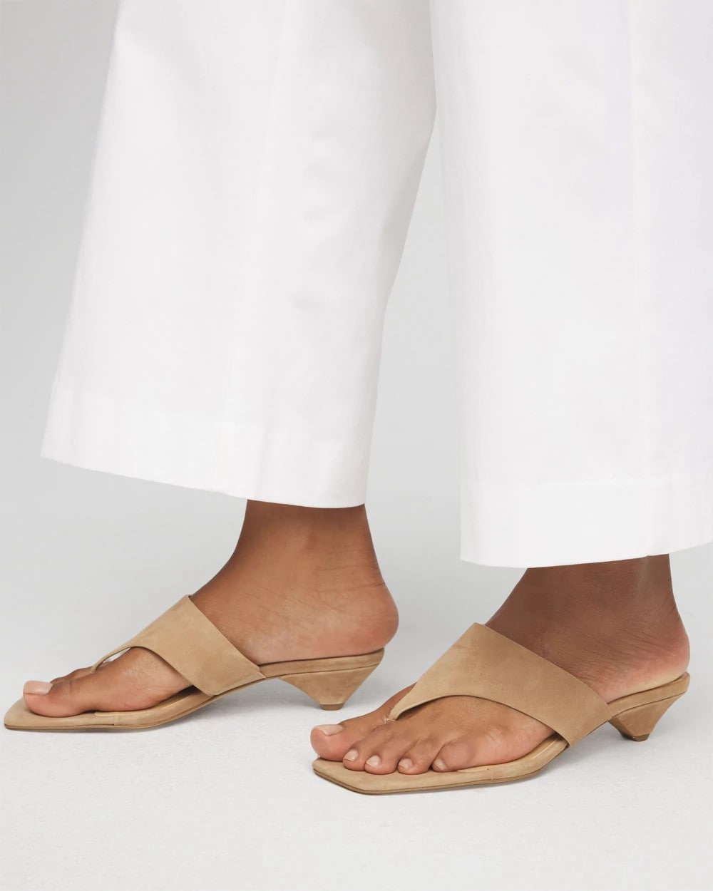 Chico's | Julia Suede Kitten Heel/ Light Tan