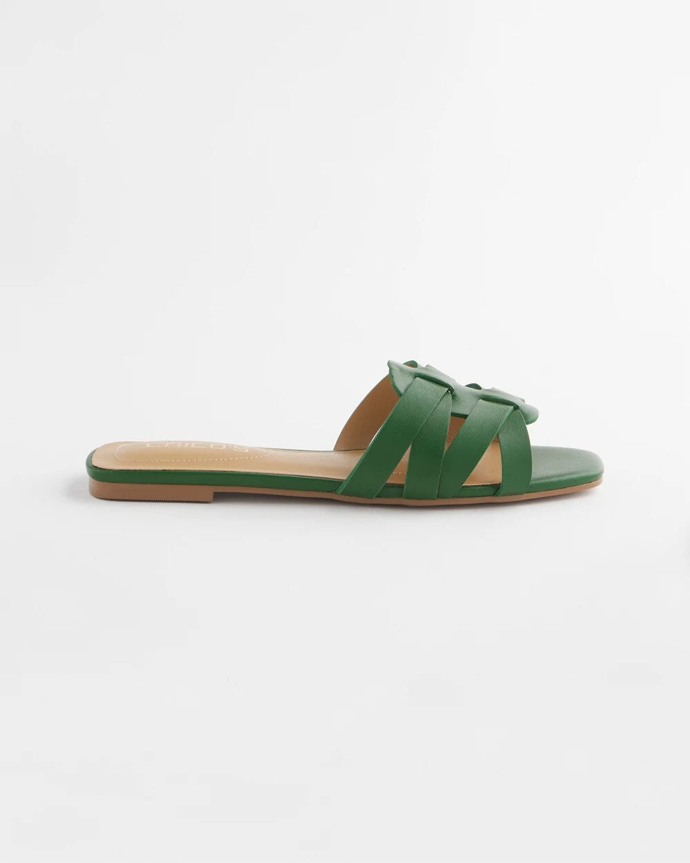 Chico's | Cassidy Cross-Strap Slide Sandals/ Green