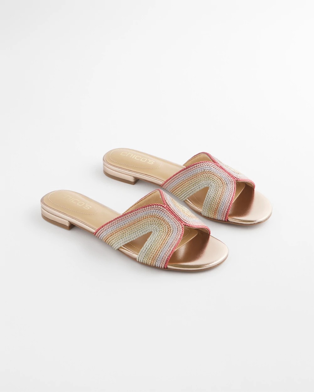 Chico's | Palma Slide Sandals/ Metallic Multi