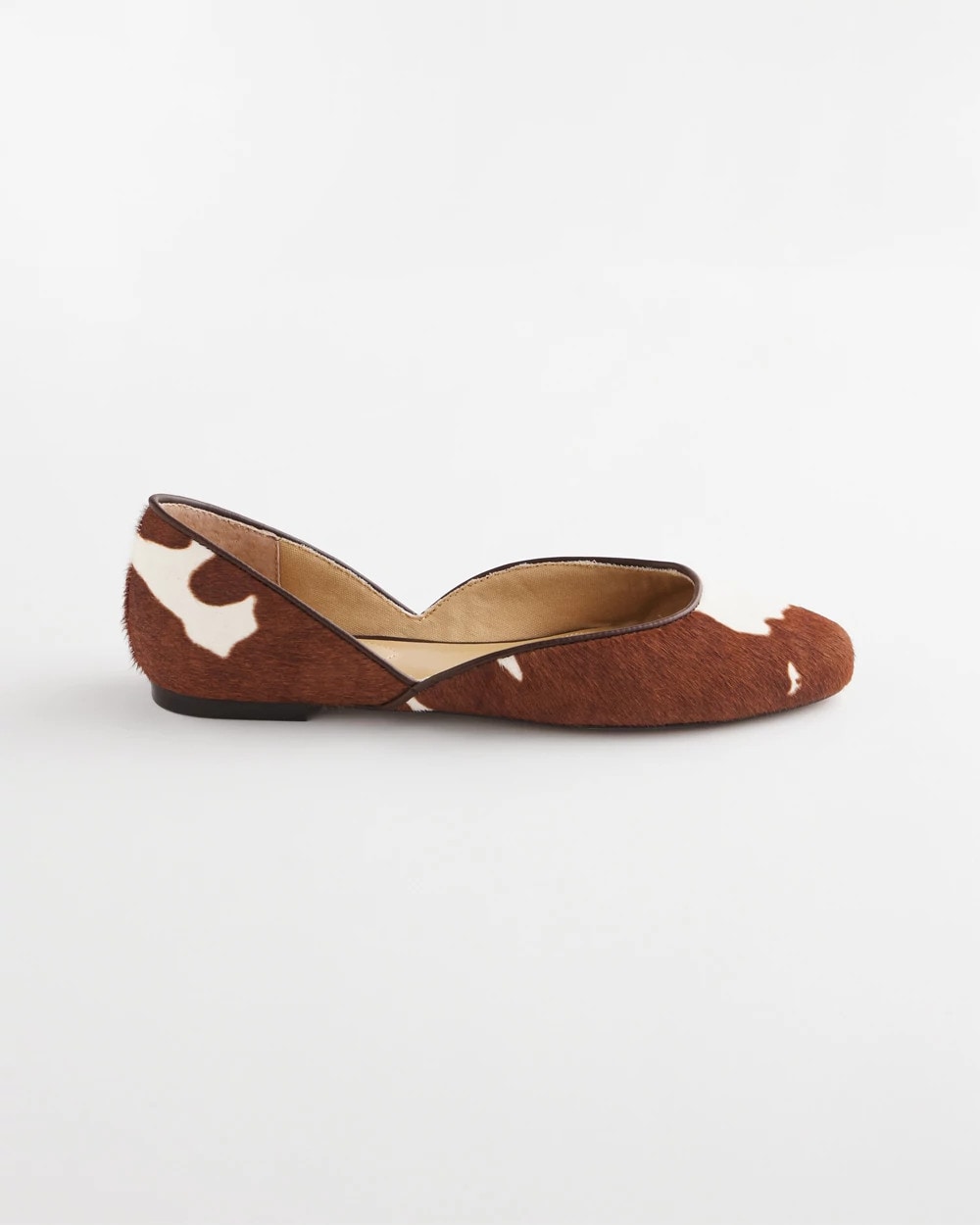 Chico's | Sophie Pony Haircalf Leather Flats/ Neutral