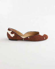 Chico's | Sophie Pony Haircalf Leather Flats/ Neutral