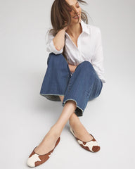Chico's | Sophie Pony Haircalf Leather Flats/ Neutral